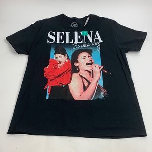 Selena Graphic T shirt Black XL New NWT Cotton